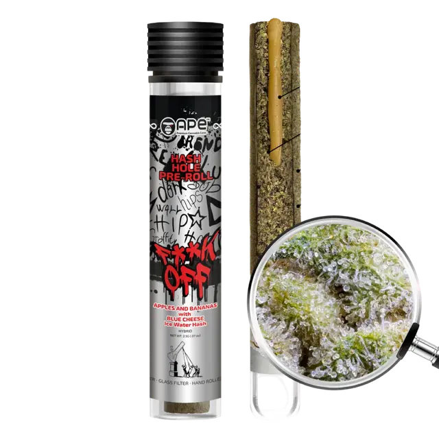 Hash Hole Pre-Roll | Durban Poison Flower with Cafe Racer Hash Rosin | Sativa